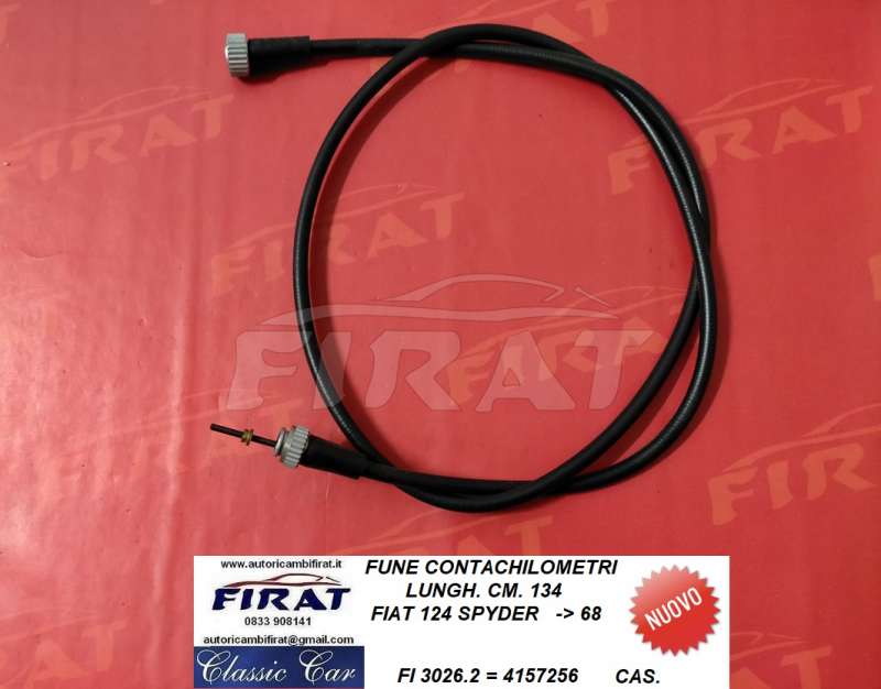 FUNE CONTACHILOMETRI FIAT 124 SPYDER ->68 (3026.2)